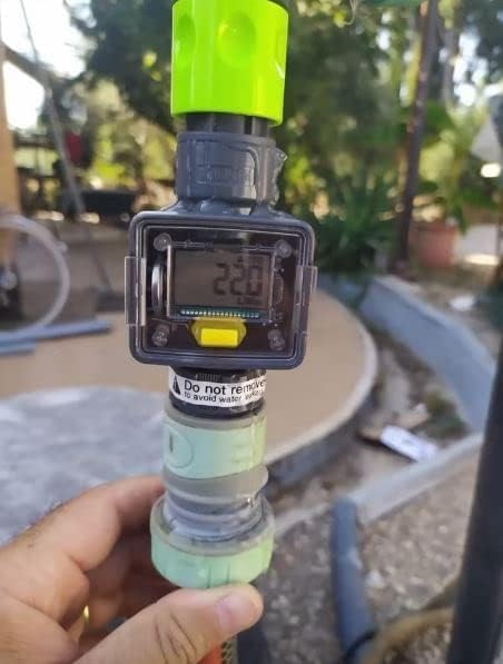 Aqualimeter (Bewässerungssteuerung) Wert in Liter oder Gallonen. Verschiedene Betriebsmodi: Durchflu