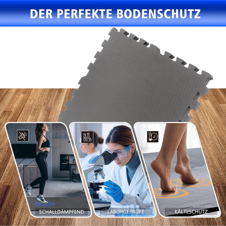 Bodenschutzmatte Sportmatte Puzzlematte Fitnessmatte rutschfest Bodenschutz Pool Unterlegmatte | 58x