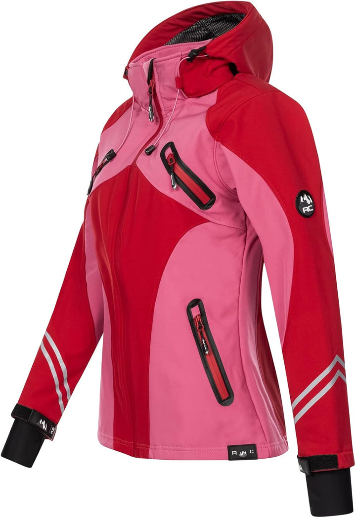 Rock Creek Damen Softshell Jacke Windbreaker D-466 XS Rot, XS Rot