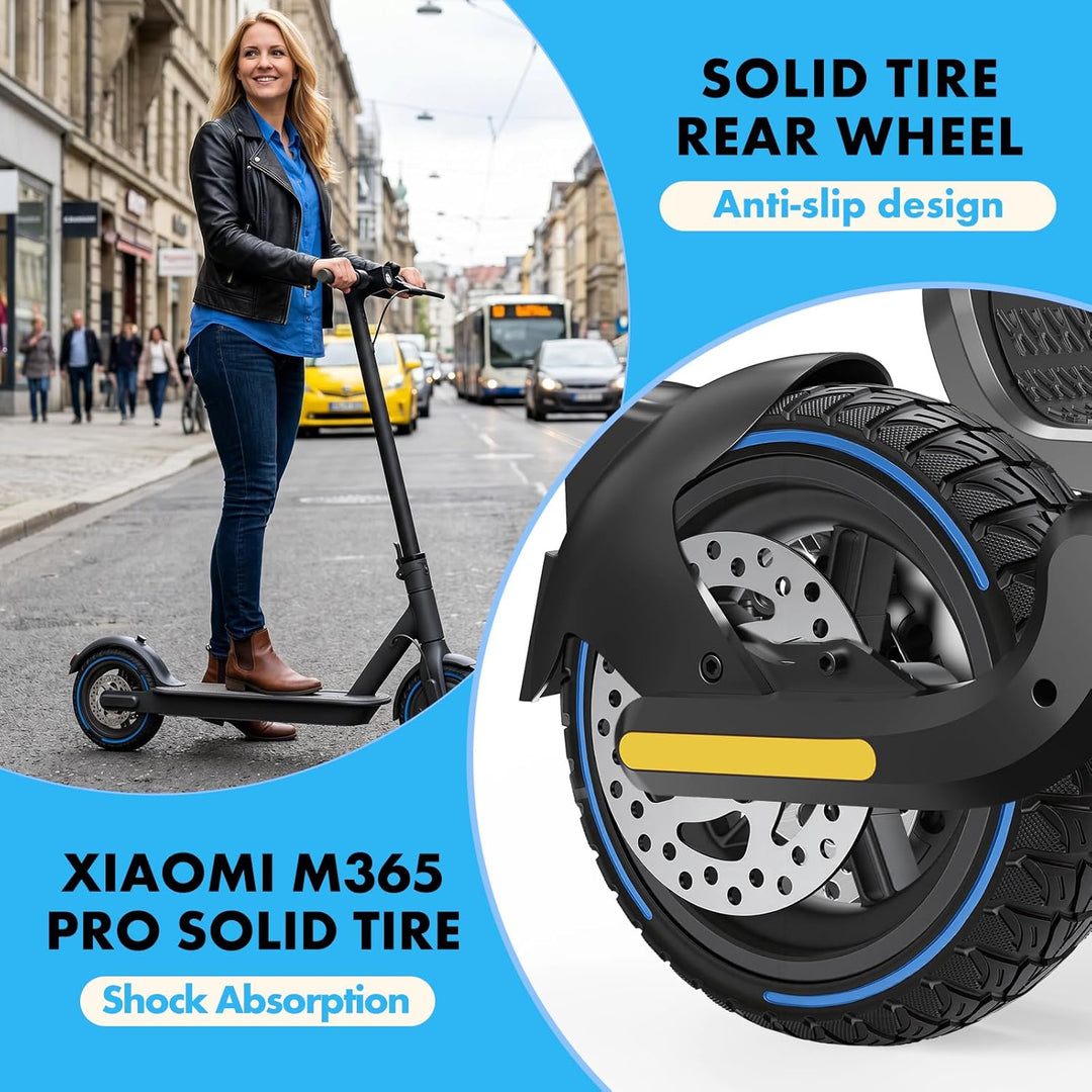 BuyWeek E-Scooter Hinterrad Vollgummireifen mit 120 mm Scheibenbremse für Xiaomi M365 PRO, Explosion