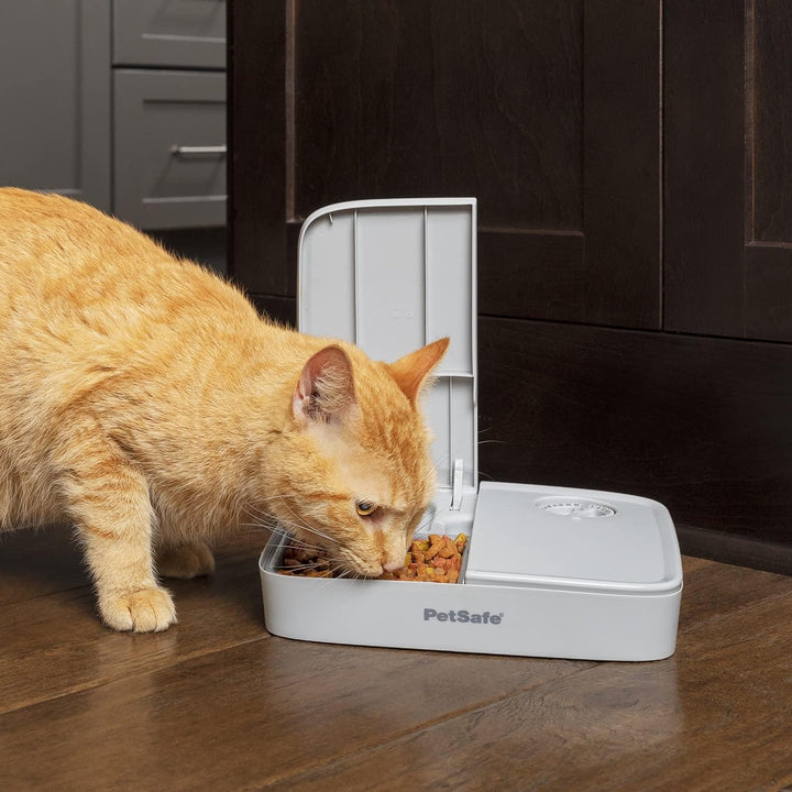 PetSafe Futterautomat für 2 Mahlzeiten, Integrierte Schaltuhren, BPA-freier Futternapf, Für Trockenf