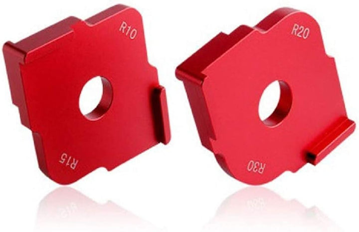 2er Set Aluminium Legierung Holz Platten Eckradius von Quick Table of Router Bit Gauge Templates Kit