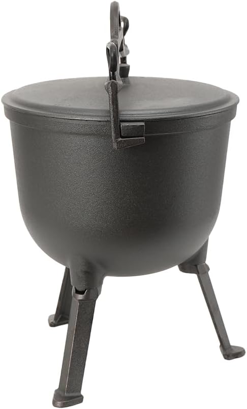 LALABU Gulaschkanone, 10L Gulaschkessel mit Abnehmbarer Aufhäng-/Tragegriff,Camping Cooking Set mit
