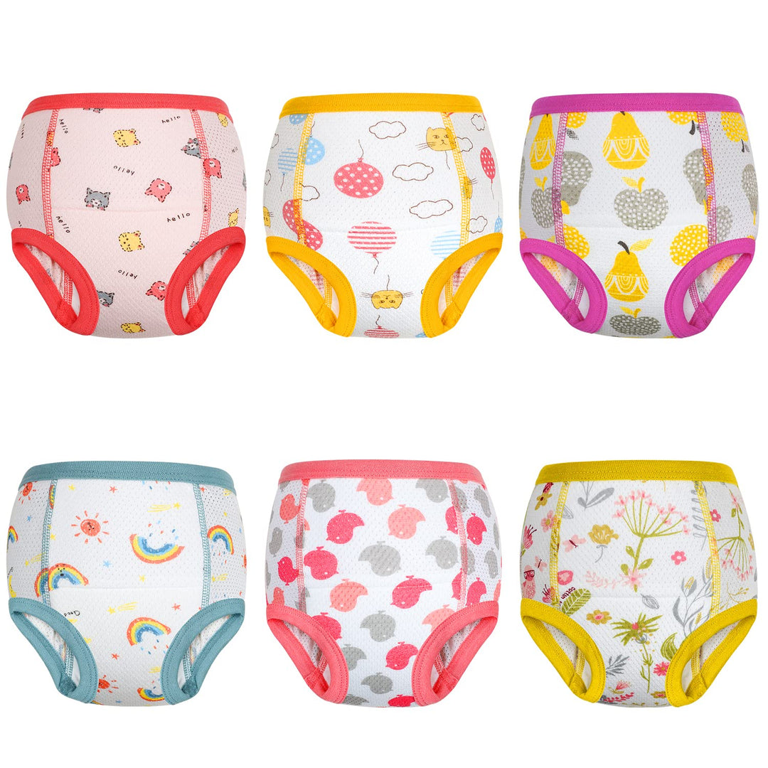 MOEMOE BABY Töpfchen Trainingshose, 6 Stück Töpfchentraining Unterhosen Trainer Töpfchen Trainingsho