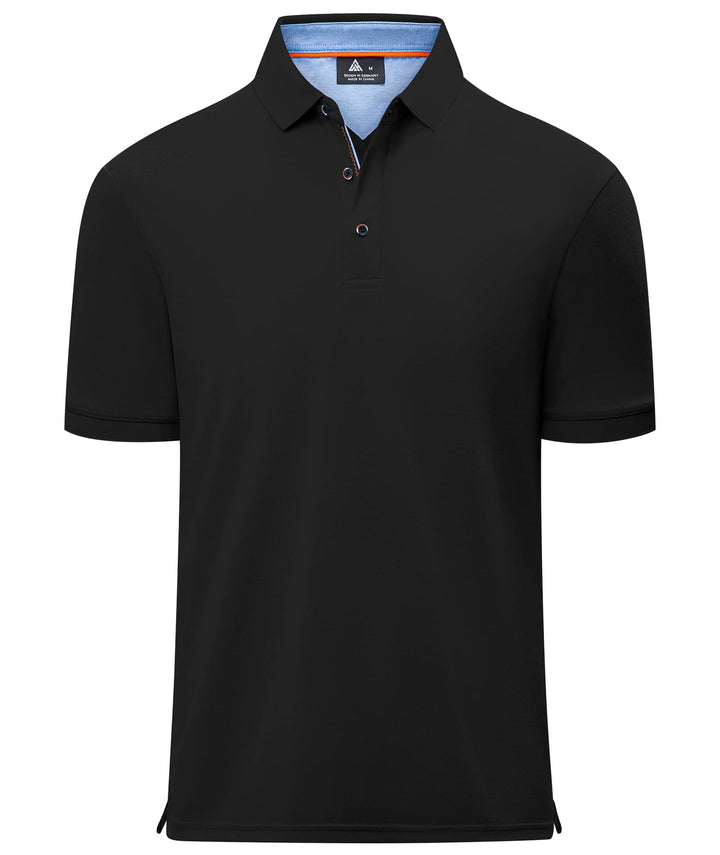 geeksport Herren Poloshirt Kurzarm Tennis Regular Fit Shirt Sport Schnelltrocknend Atmungsaktiv Polo