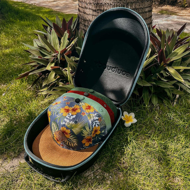 Soulbuddy Cap Travel Case – Transport Box für bis zu 4 Caps – Stabiler Kappen Organizer – Schutz Auf