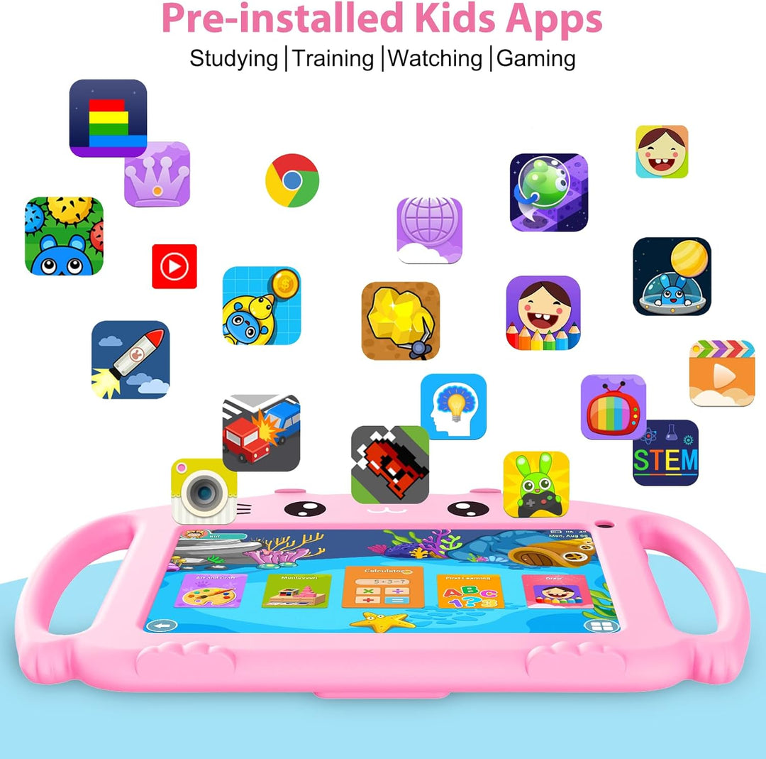 Kids Tablet für Kinder 7 Zoll Kinder Tablet Android mit WiFi 32GB ROM Dual Kamera Elterliche Kontrol