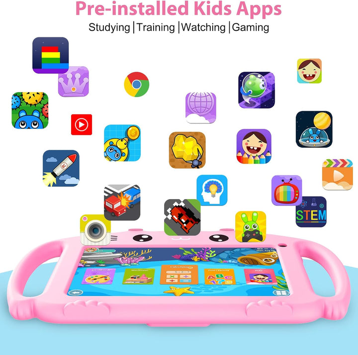 Kids Tablet für Kinder 7 Zoll Kinder Tablet Android mit WiFi 32GB ROM Dual Kamera Elterliche Kontrol