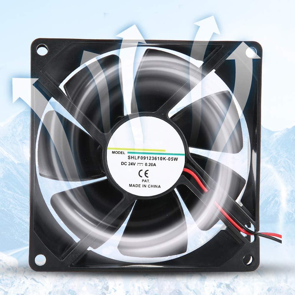 Annadue Lüfter für Frequenzumrichter/Elektrische Schweissmaschine, 24 V 0,20 A 9cm Doppelkugellüfter