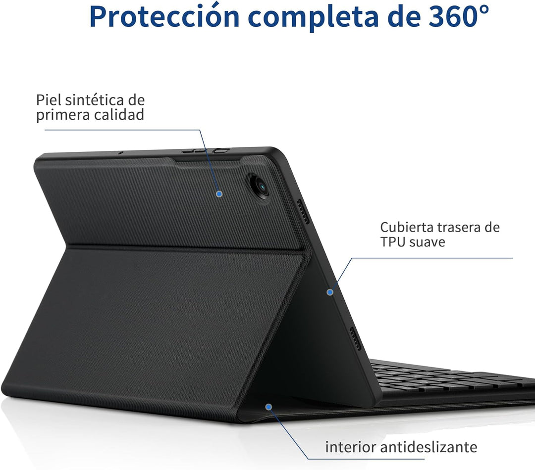 EasyAcc Tastatur Hülle Kompatibel mit Samsung Galaxy Tab А9+ 2023 SM-X210/X215/X216 11 Zoll mit Schu