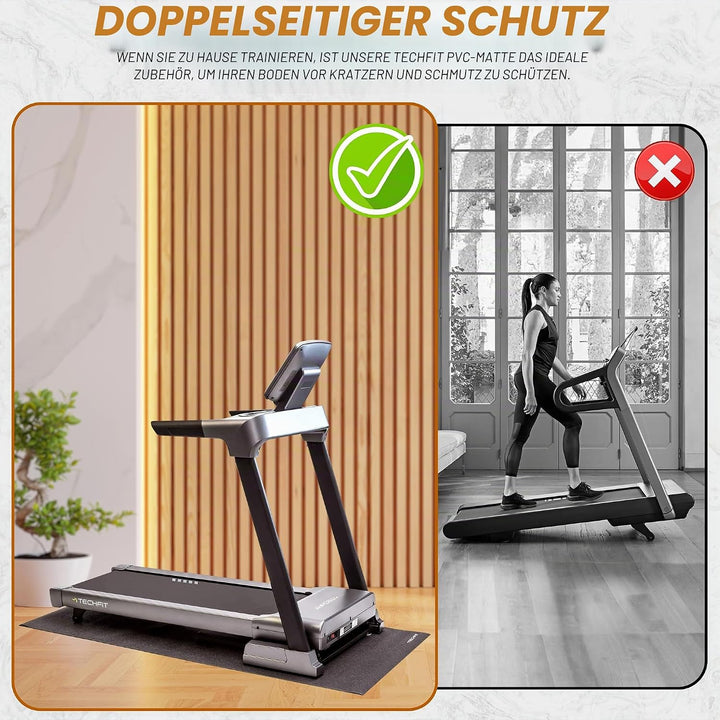 TechFit PVC Fitness Equipment Matte Multi Verwendung, gross Boden Gymnastikmatte (198 cm x 92 cm x 6