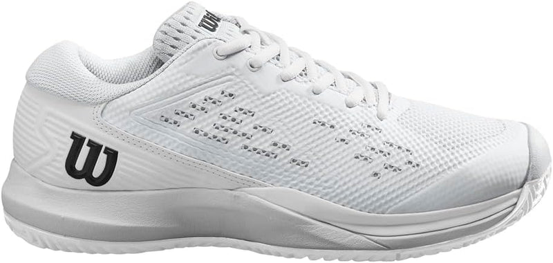 Wilson Damen Rush Pro Ace Sneaker 41 1/3 EU White White Black, 41 1/3 EU White White Black