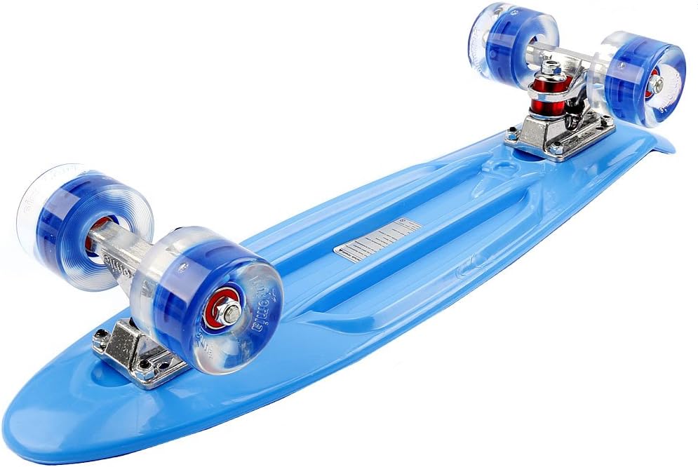 FunTomia Kinder Skateboard Cruiserboard Miniboard 57cm mit oder ohne LED Leuchtrollen Alu Truck Mach