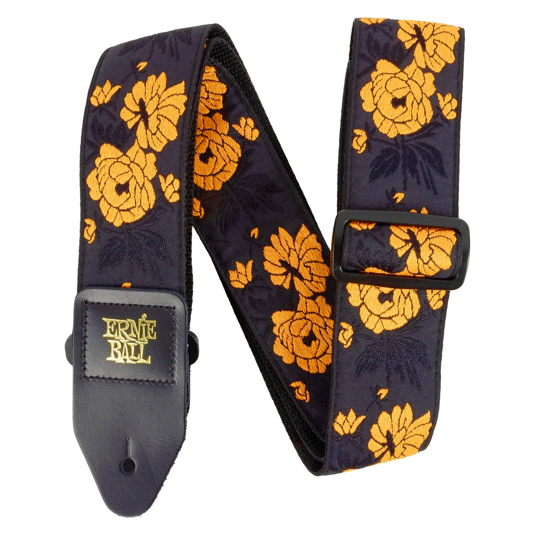 Ernie Ball Tangerine Rose Jacquard Gitarrengurt, Tangerine Rose