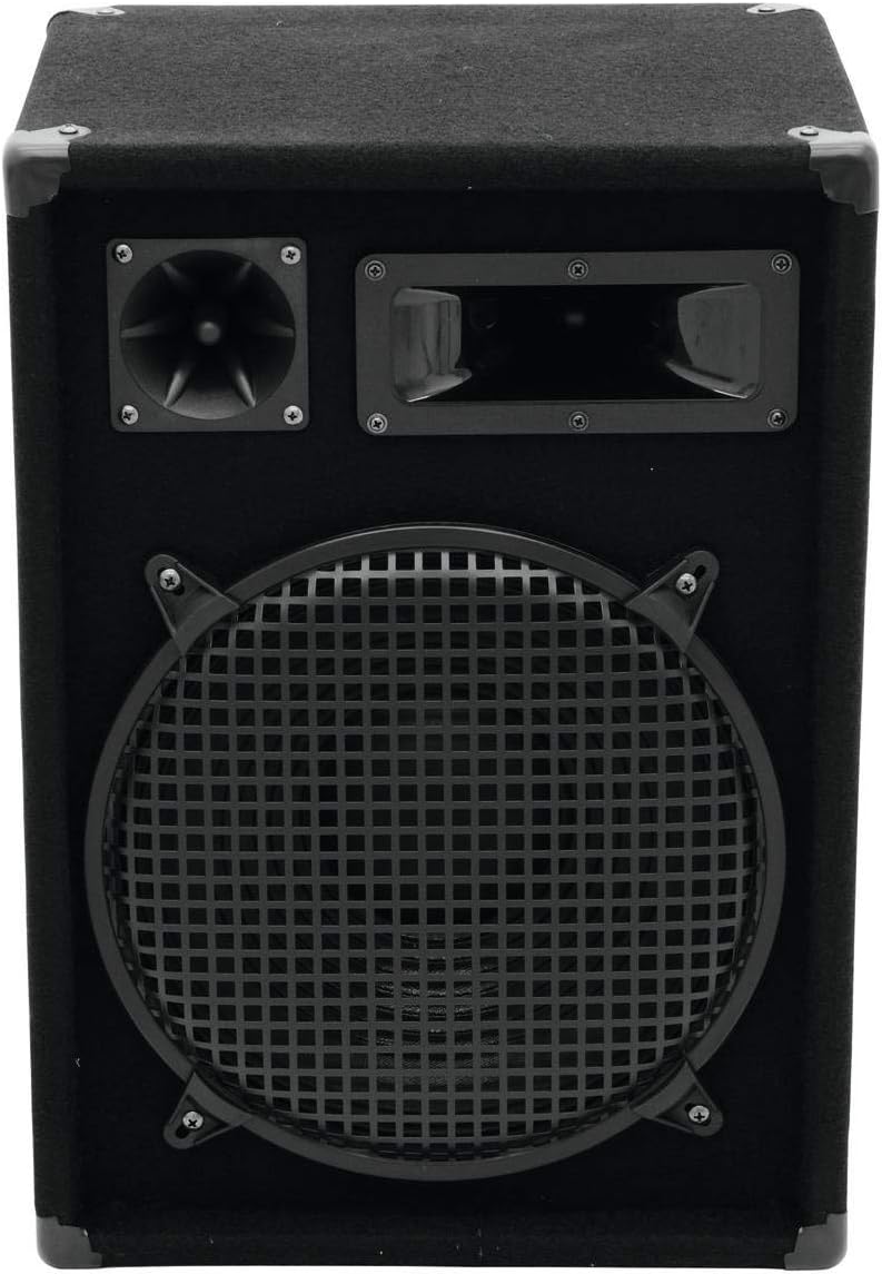 OMNITRONIC DX-1222 3-Wege Box 600 W | Robuste Full-Range-Box mit 12" Tieftöner und 600 Watt Leistung