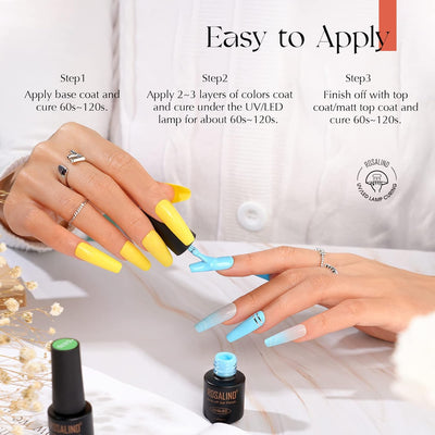 ROSALIND UV Nagellack Set, 35+3 Stück Gel Nagellack Shellac Nagellack Pastell Schwarz weiss Farbgel