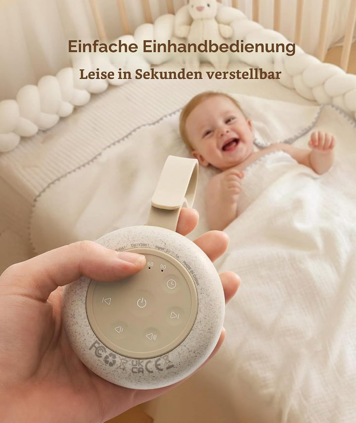 Dreamegg Tragbare White Noise Machine Babys aus Nachhaltigen Materialien, Gerät für Weisses Rauschen