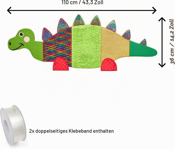 ODOXIA Sensorik-Wandpaneel für Kinder | Fühlen, Erleben &amp; Lernen | Dinosaurier-Spielzeug für Sensori