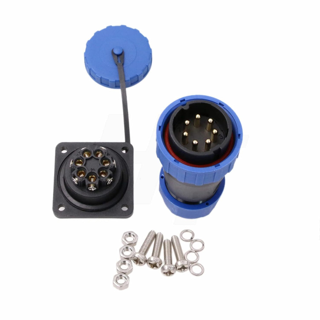 HangTon TY28 7 Pin 25A männlich weiblich Luftfahrt wasserdichten Stecker Kabel Stecker Buchse Schrau