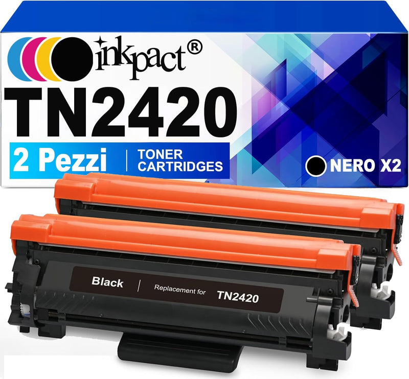 INKPACT Toner mit Chip kompatibel zu Brother TN2420 TN-2420 TN2410 für Brother MFC L2710DW L2710DN L