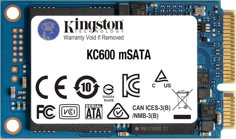 Kingston KC600 SSD 256GB SATA3 mSATA - SKC600MS/256G 256GB mSATA Nur Laufwerk, 256GB mSATA Nur Laufw