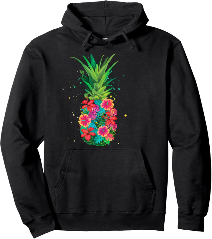Ananas Blumen Shirt Damen Aloha Hawaii Vintage Hawaii Pullover Hoodie