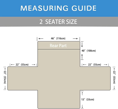 PETCUTE Sofabezug 2 Sitzer Sofabezüge Gesteppter Sofahussen Anti-Rutsch Möbelbeschützer sofaschoner