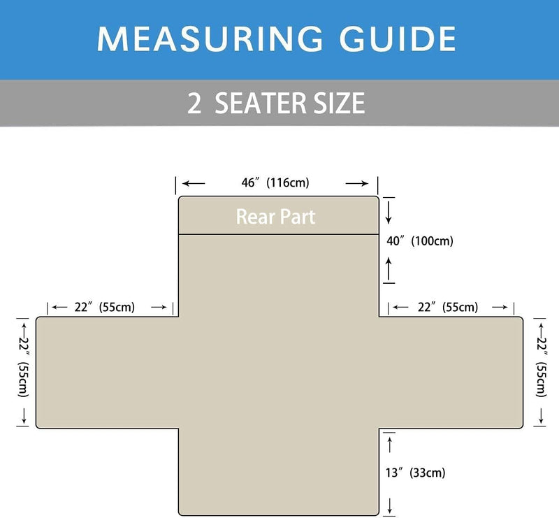 PETCUTE Sofabezug 2 Sitzer Sofabezüge Gesteppter Sofahussen Anti-Rutsch Möbelbeschützer sofaschoner