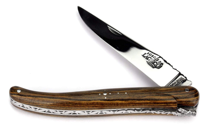 Forge de Laguiole Collection Taschenmesser - 12 cm - Griff Pistazienholz - Klinge 10 cm matt