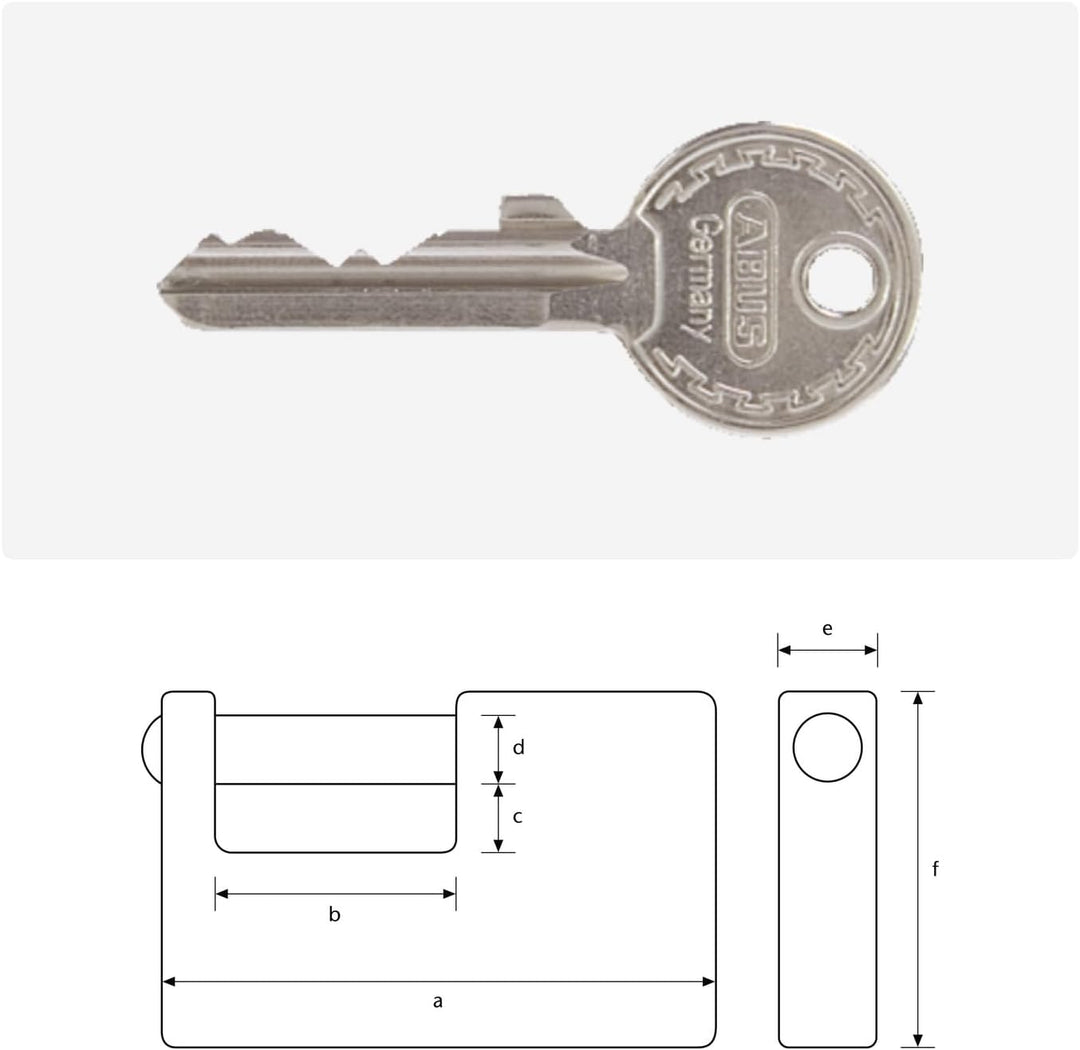 ABUS Monobloc Vorhängeschloss 92/65 - Messing-Schloss mit Stahlmantel - für Automaten, Rollgitter u.