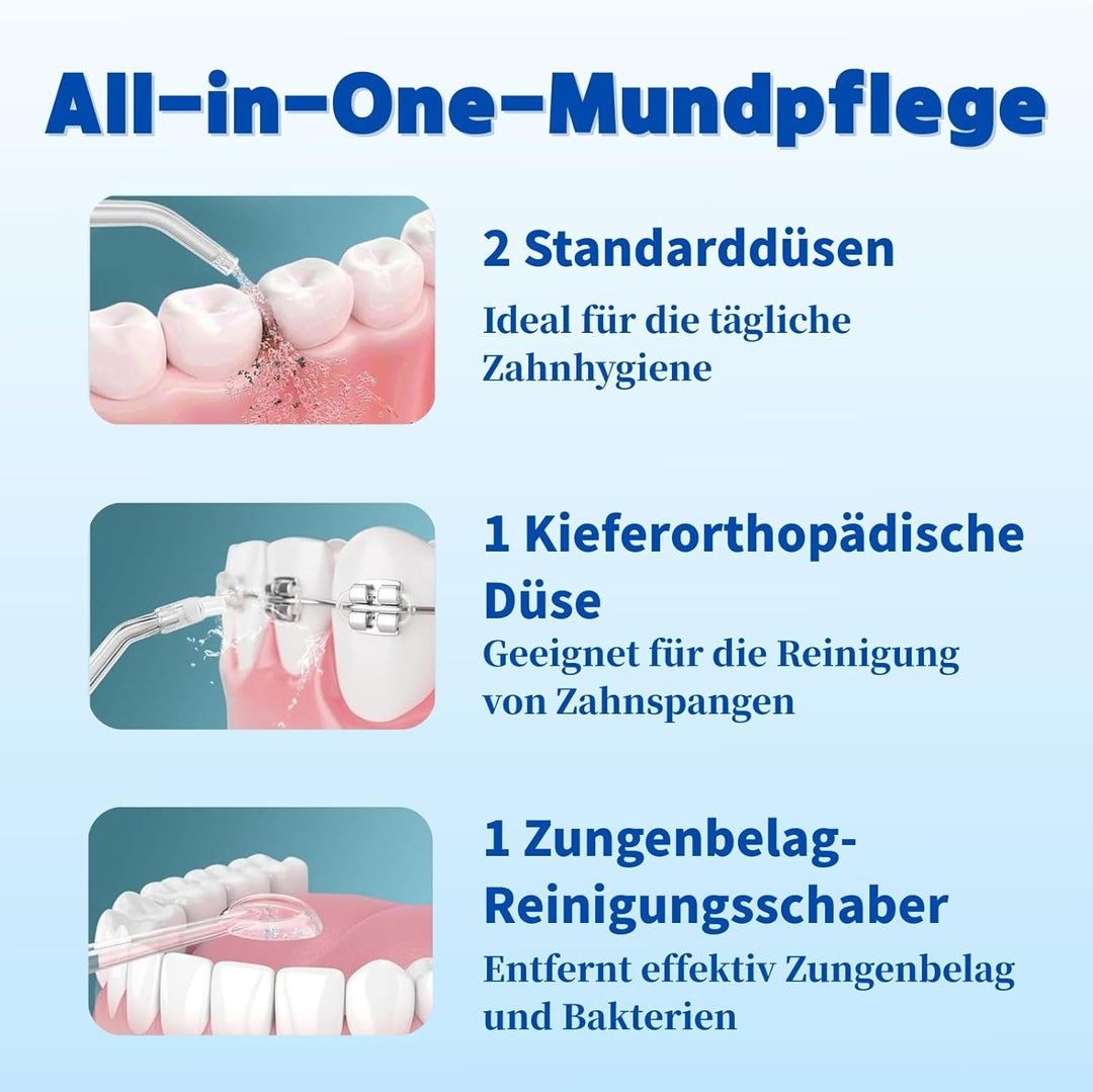 Munddusche Kabellos Zahndusche, Water Flosser for Teeth, Oral Irrigator Zähne Waterflosser Dental, Z