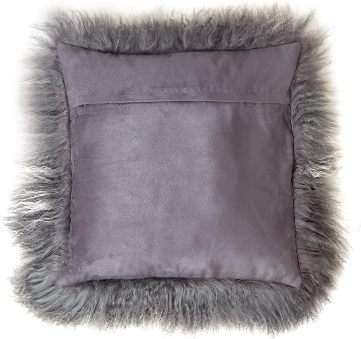 Reissner Lammfelle Tibet Lammfell Kissenbezug langflorig 30x30cm JAY33 Farbe dunkelgrau (Tops) Jay33