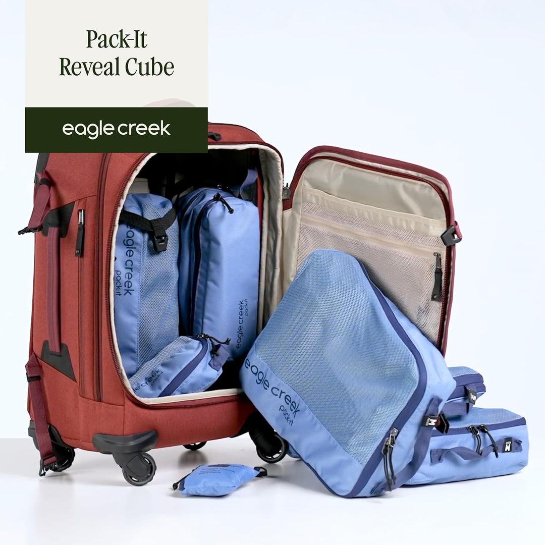 Eagle Creek Pack-It Reveal Packwürfel Set XS/S/M I 3er Set mit Mesh-Sichtfenster I Für Kofferorganis