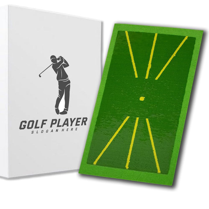 Premium-Golf-Übungsschwungmatte – Path Feedback Golf-Trainingsmatte – Schlagmatte für drinnen und dr