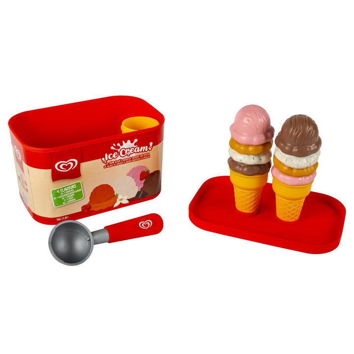 Authentisches Langnese Eisportionierer-Spielset von Casdon | Portionierer- und Servierspielzeug für