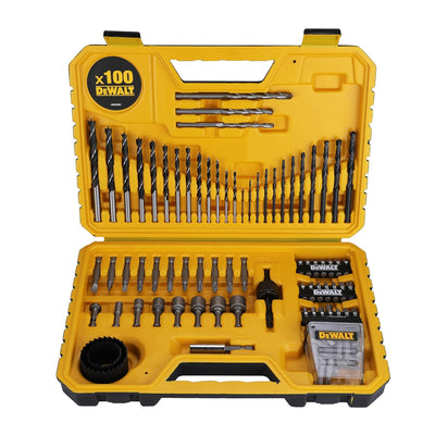 DeWalt DT71563, QZ Kombination Bohrer Set 100 Teile, Hochgeschwindigkeitsstahl, Zylinderschaft 1 Sch