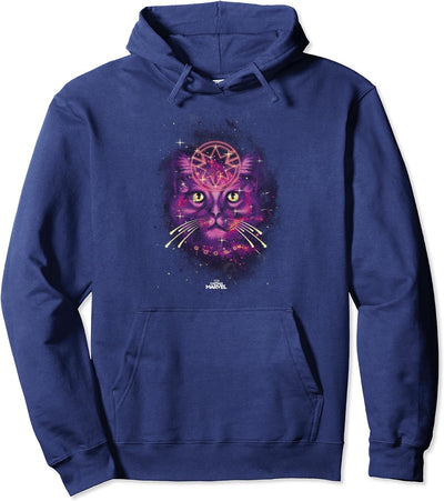 Captain Marvel Goose Pink Galaxy Portrait Pullover Hoodie