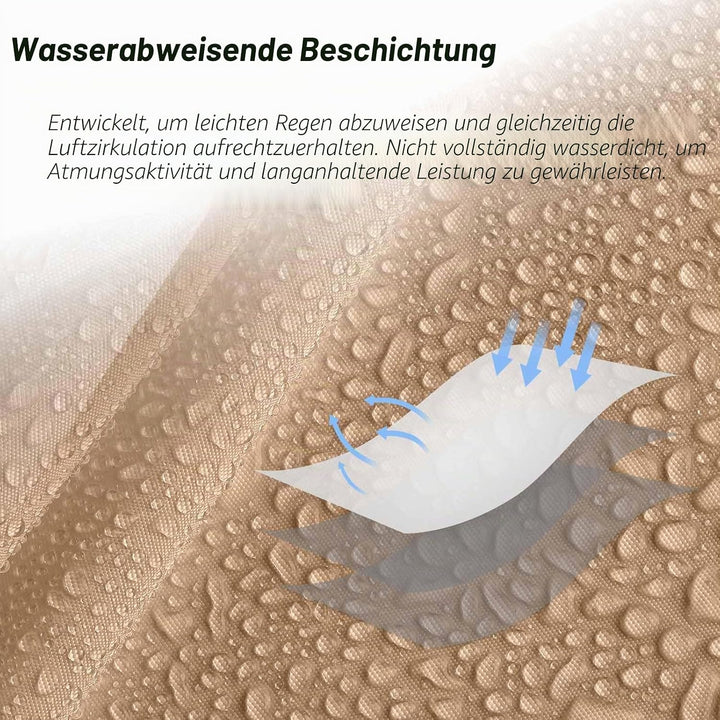 Sonnensegel Wasserdicht Rechteckig 3x5m Sonnenschutz Wasserabweisend 5x3 Meter PES Polyester Segel m