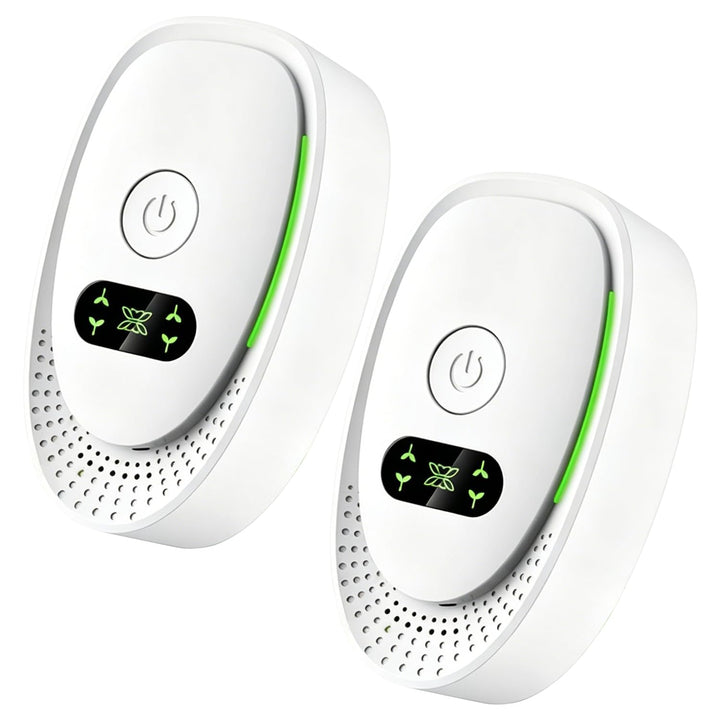 2er Pack Mini Luftreiniger Plug-In, 40 Millionen Negative Ionen Ionisator, Geruchsentferner für Rauc