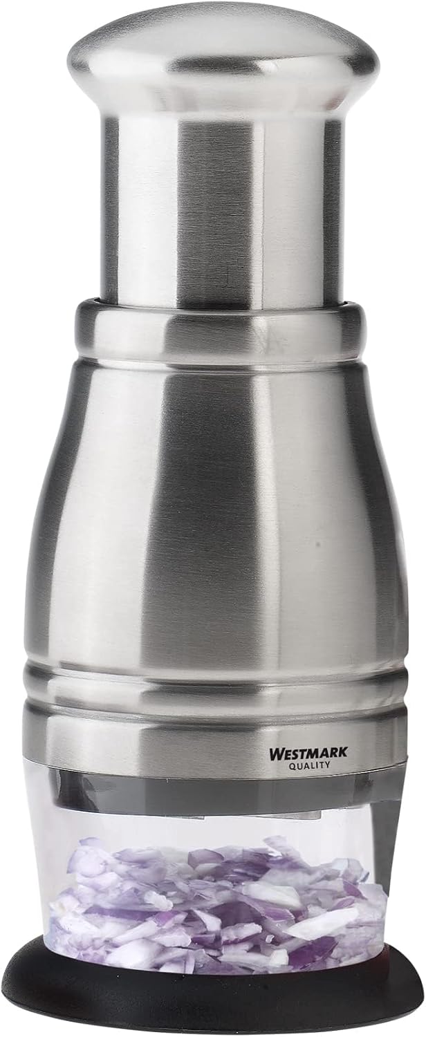 Westmark Zwiebel-/Knoblauchschneider/Universalhacker, Rostfreier Edelstahl/Kunststoff, 1000, Silber,