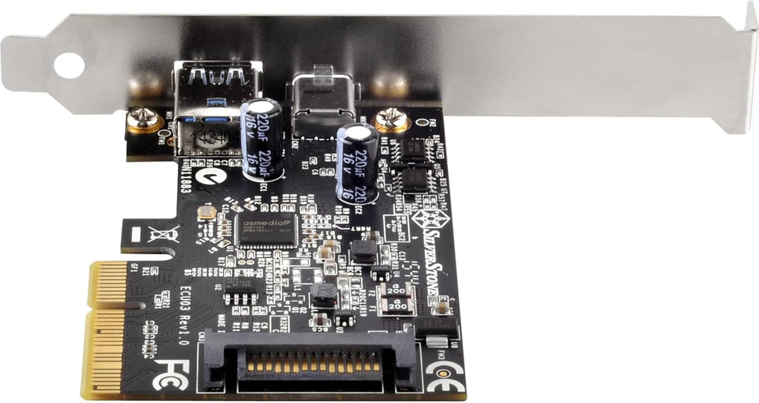 SilverStone SST-ECU03 - SST-ECU03 - PCI-E Erweiterungskarte 1x USB 3.1 Typ C, 1x USB 3.1 Typ A, 10Gb