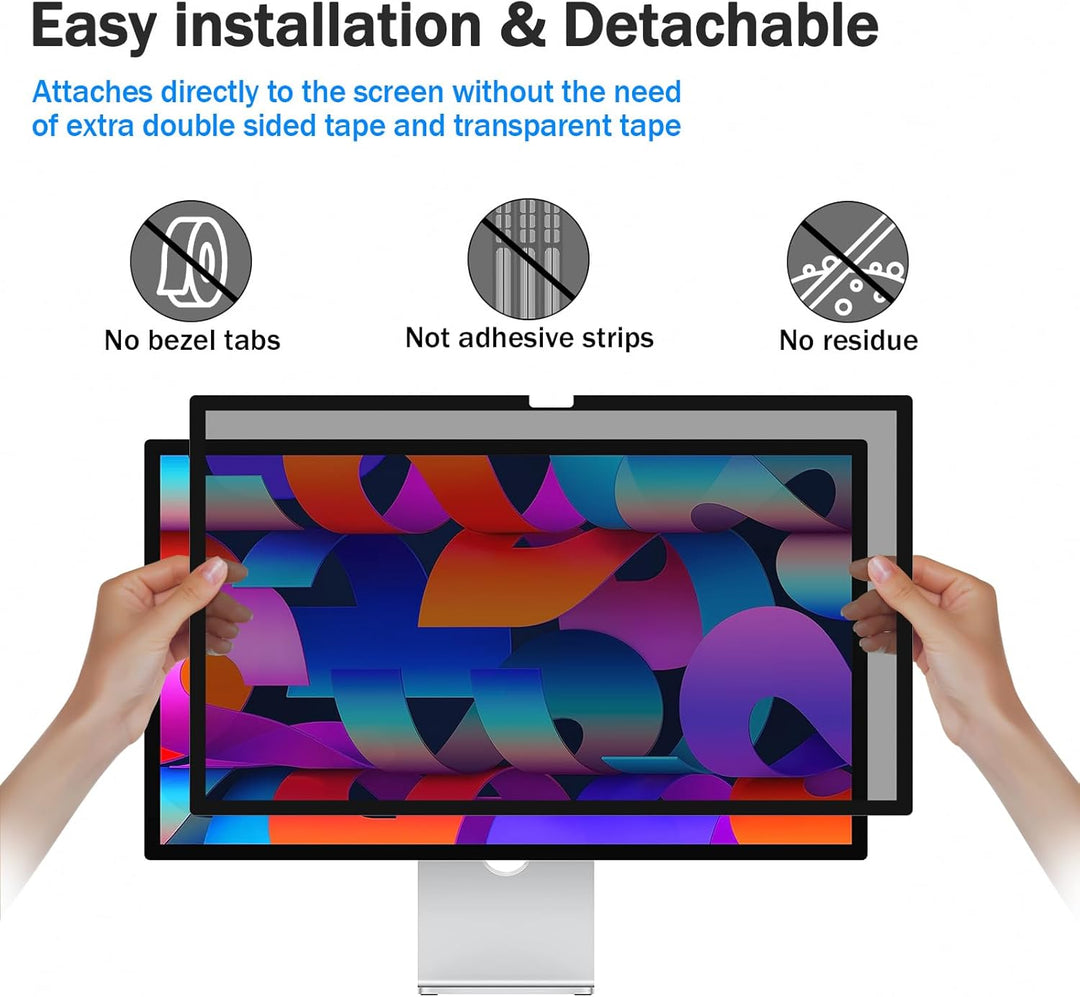 PYS Blickschutzfolie für Apple Studio Display 27 Zoll Monitor Selbstklebend Abnehmbar Blickschutzfil