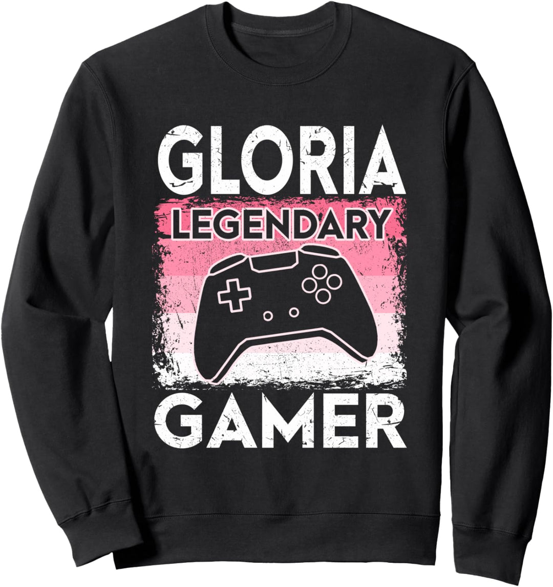 Gaming Personalisierter Name Gloria Legendary Gamer Girl Sweatshirt