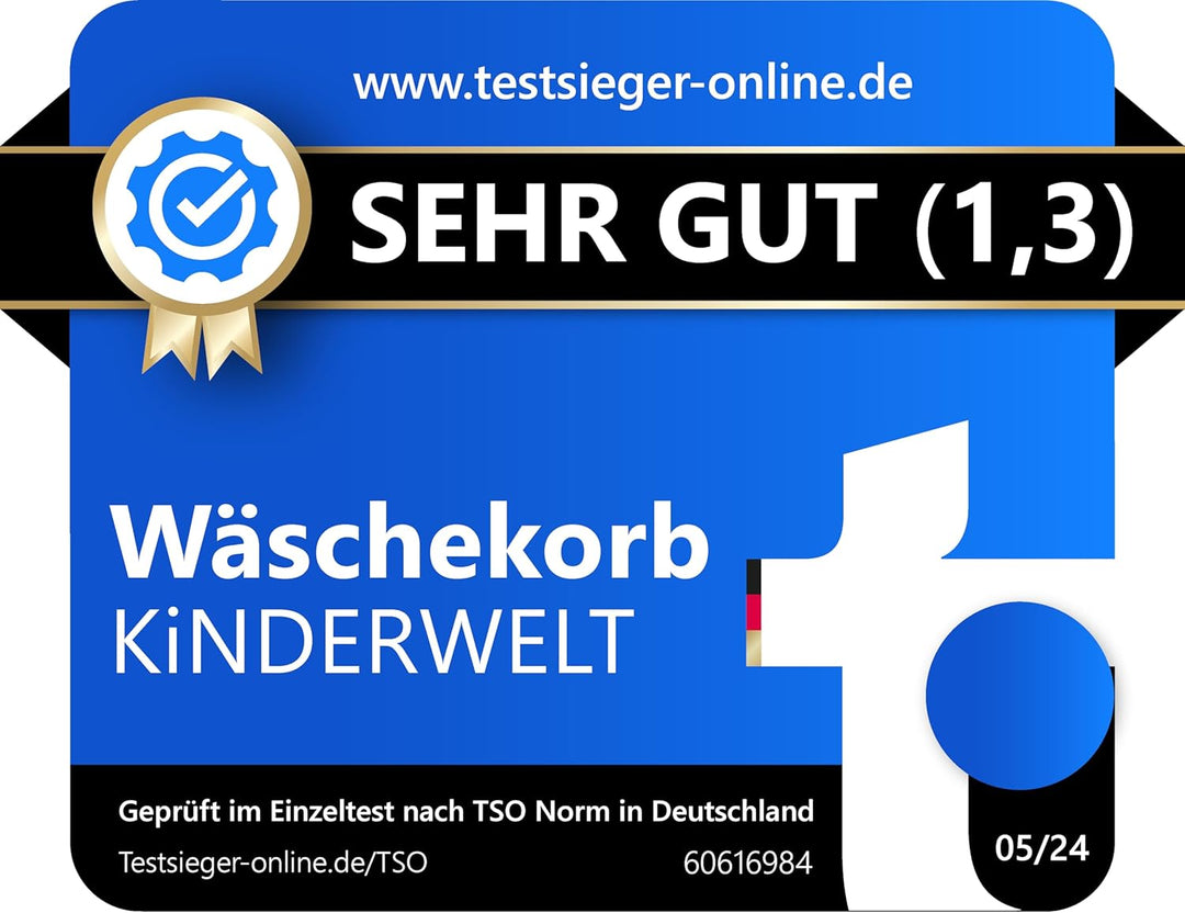 Premium Wäschekorb 50 L mit ergonomischer Form, Soft-Touch-Griffen, luftdurchlässigem Design und dek