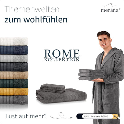 Merana Rome Handtuch Set | saugstark, weich und fusselfrei | Frottier Luxus Qualität | 100% Baumwoll
