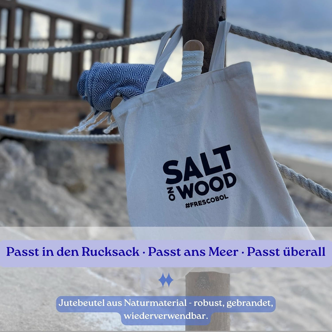Salt on Wood S|W Frescobol Set | Hochwertige Beachball-Schläger aus Holz extrem schnelle Ballwechsel