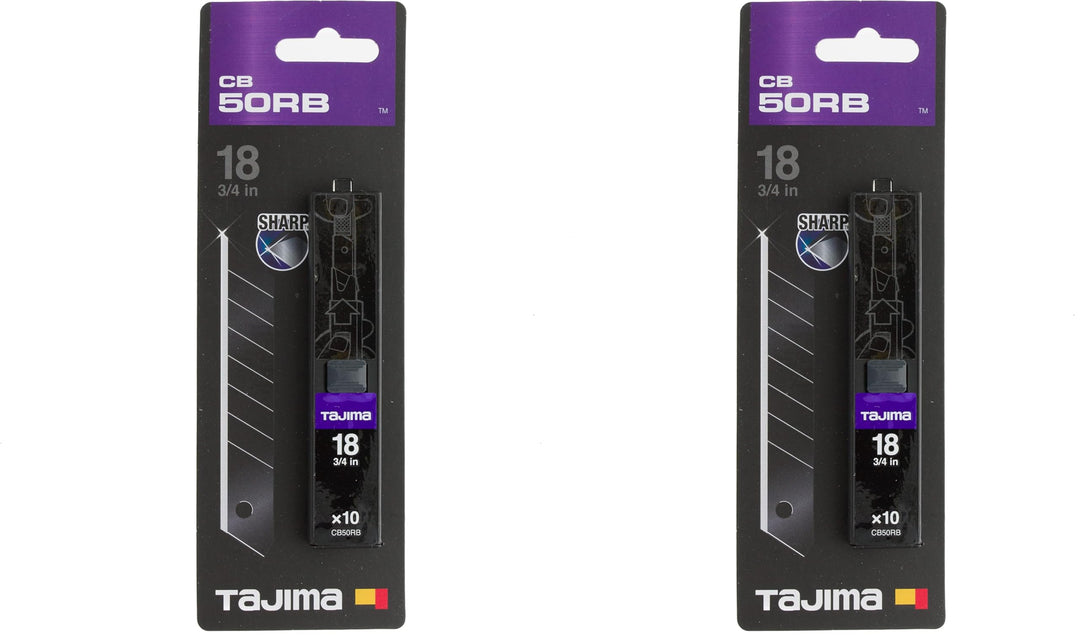 Tajima TAJ-CB50RB DORA Cutterklinge RAZAR BLACK 18mm, 10 Stück verpackt in Klingenspender, CB50RB (P