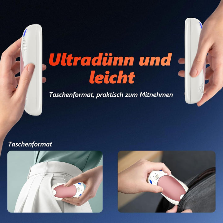 Handwärmer Elektrisch 2er, Taschenwärme, USB Taschenwärmer Wiederverwendbar mit 3 Wärmestufen, Winte