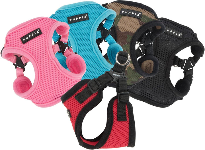 Puppia PARA-HC1533 SOFT HARNESS C, L, schwarz L schwarz, L schwarz