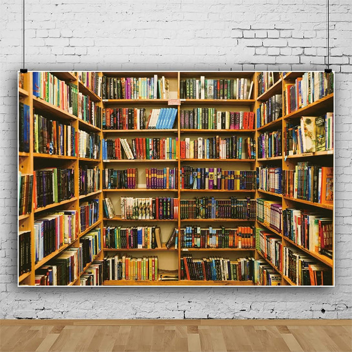 Renaiss 3x2m Holz Bücherregal Fotografie Hintergrund Bücher Sammlung Hintergrund Schulbibliothek Büc